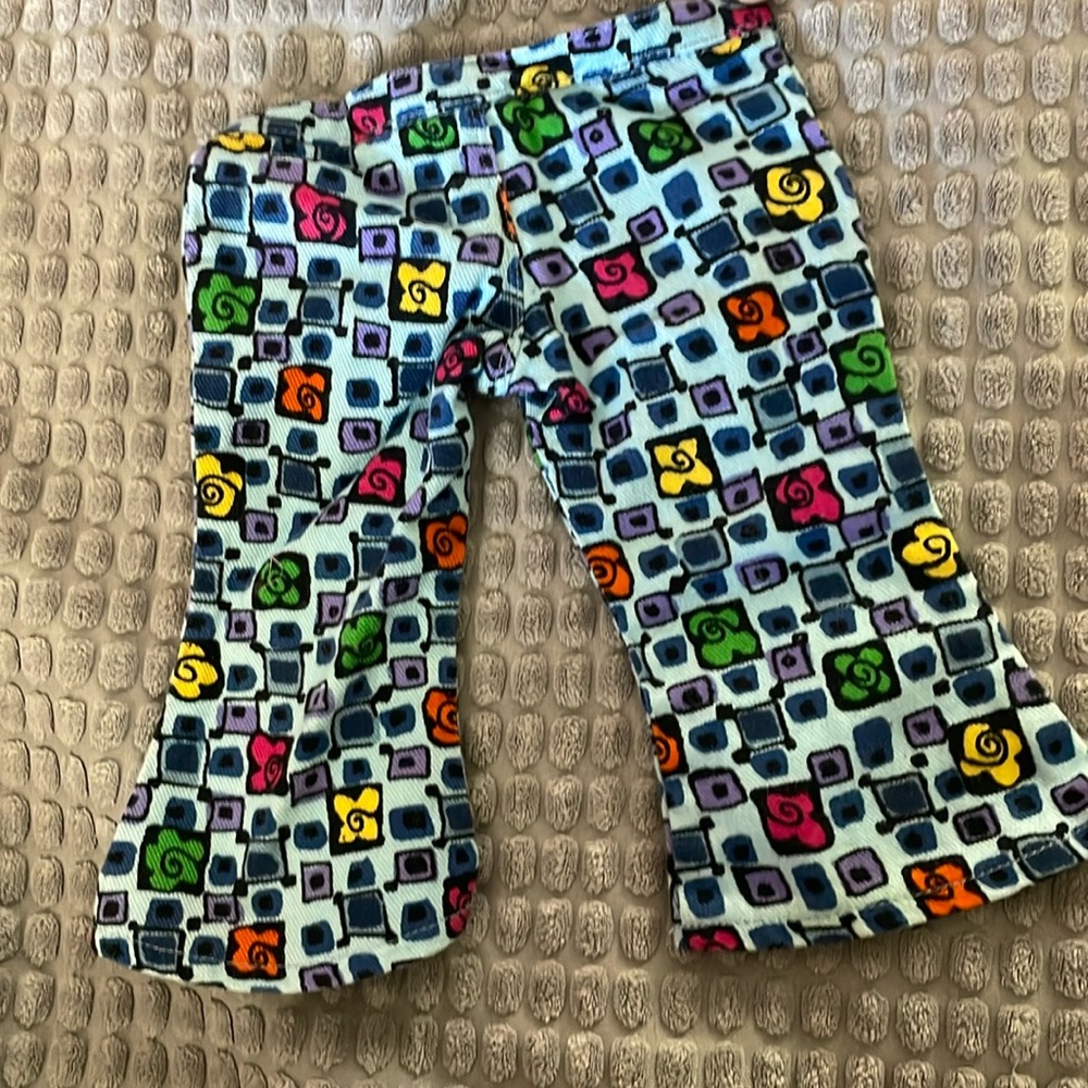 American girl doll Vintage 60’s print bell bottoms